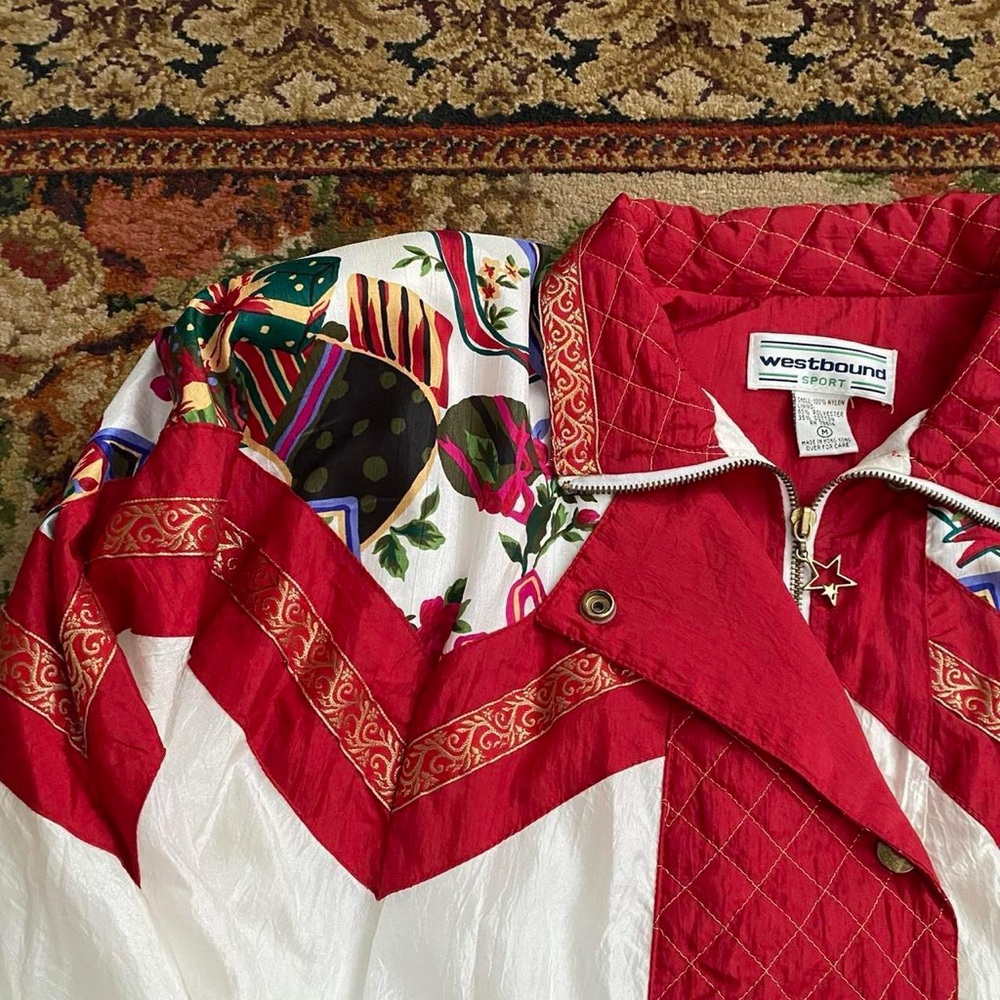 Westbound Funky Patterned Windbreaker Jacket - image 2